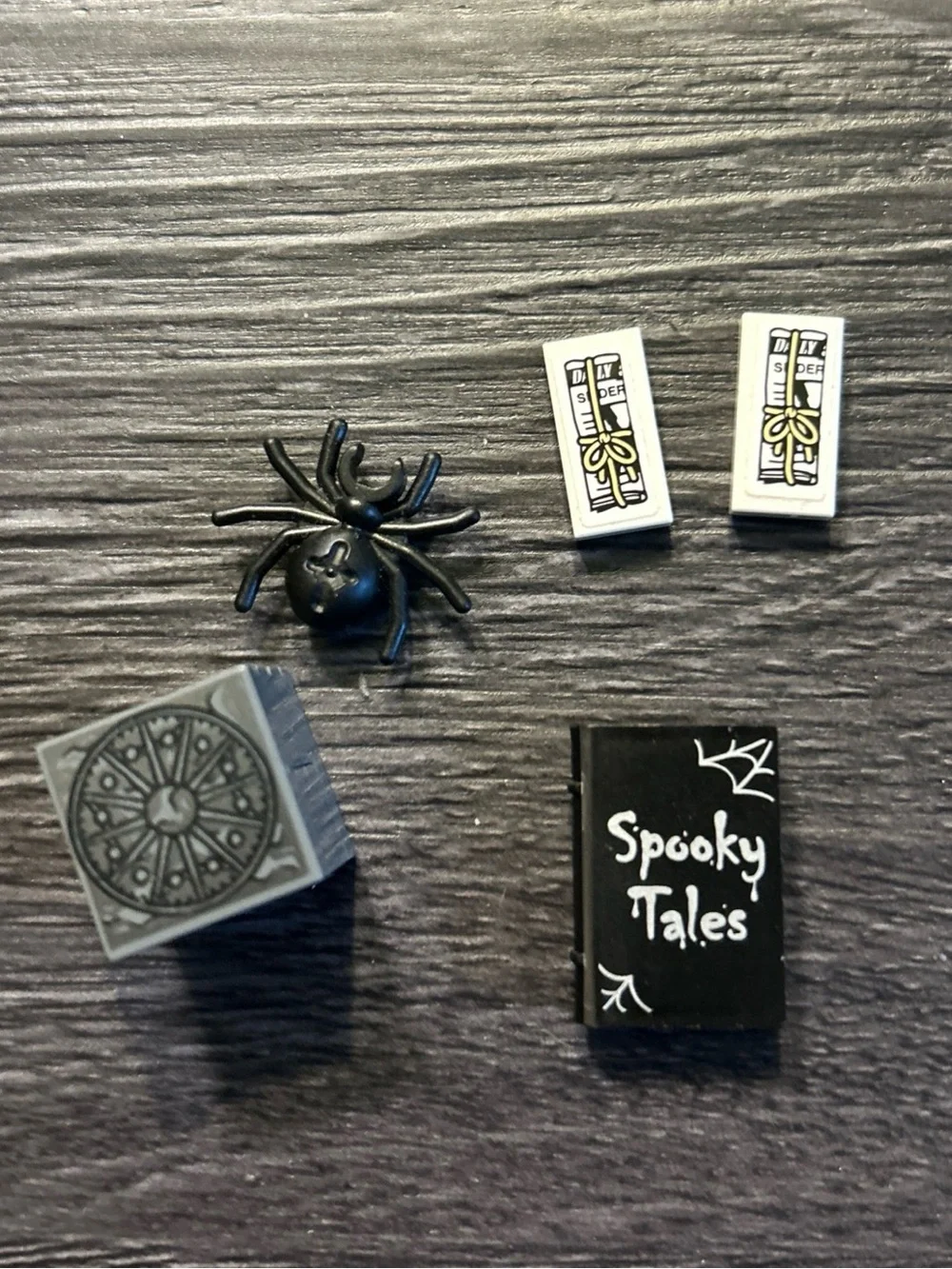 LEGO Mini Accessory Set with 'Spooky Tales' Book and Spider